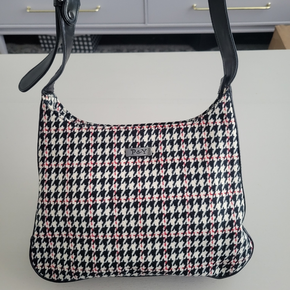 Preston & York Vintage Houndstooth Handbag 👜